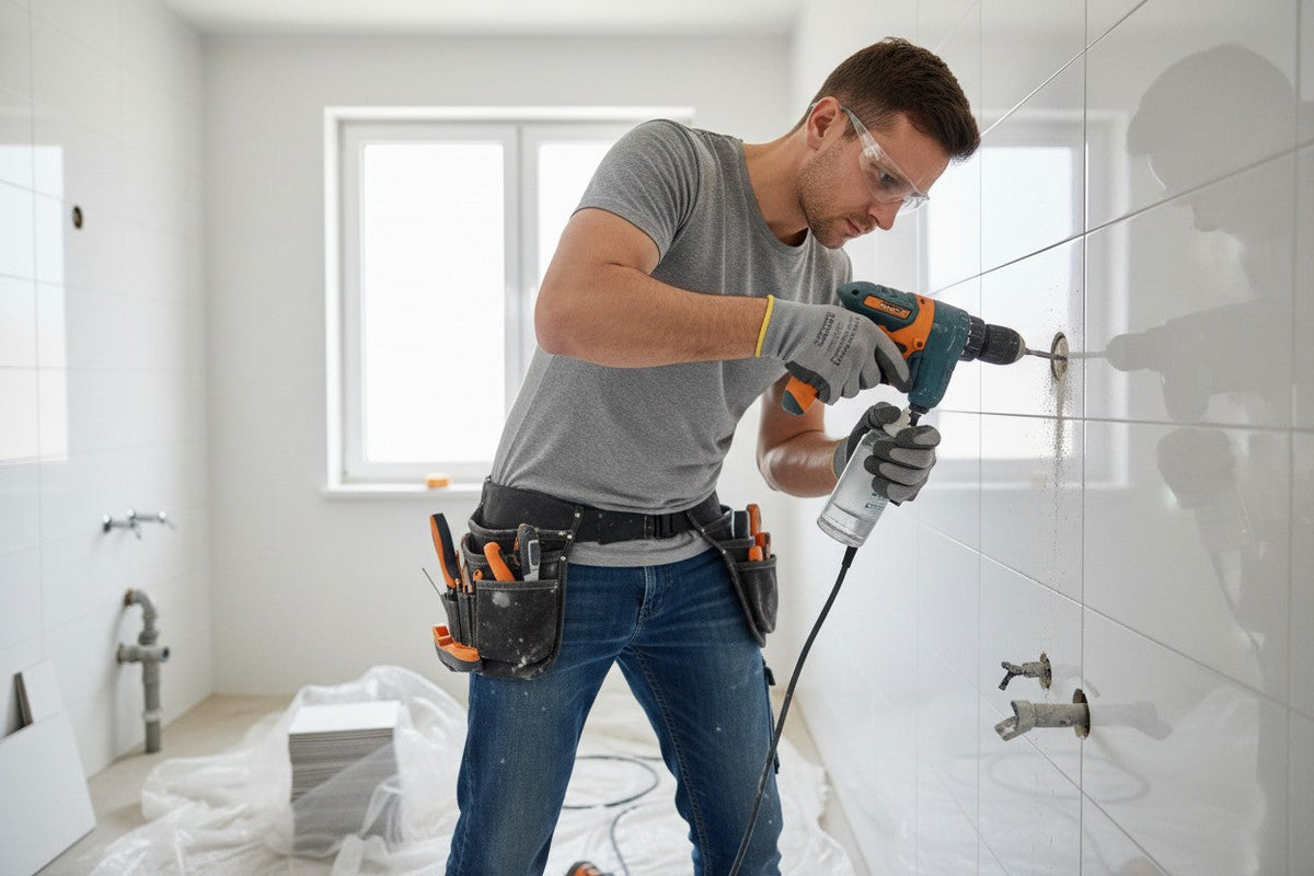 Comment percer du carrelage pour installer un boîtier d'encastrement