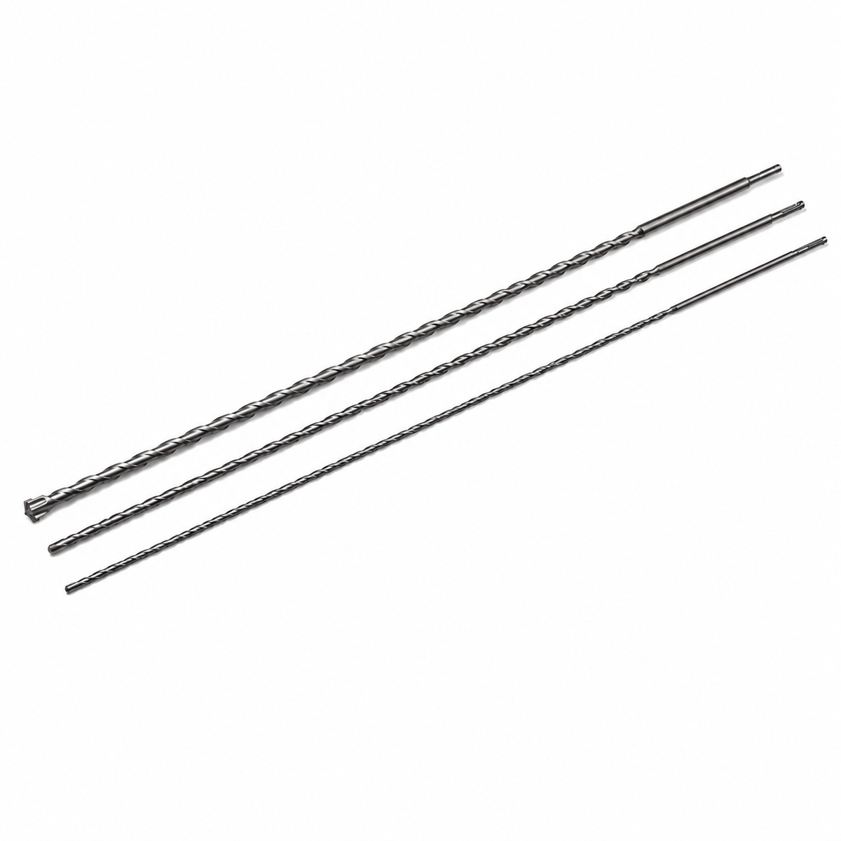 Lot de 3 forets béton SDS Plus grande longueur 1500 mm Ø12, 16 et 24 mm