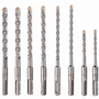 Jeu de 8 forets béton SDS Plus 4 taillants – Ø 6 à 16 mm pour perforateur